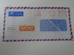 ZA401.5  Switzerland Suisse -cancel 1989  ZÜRICH  -STOTZ & Co AG  - Ema -red Meter - Affrancature Meccaniche