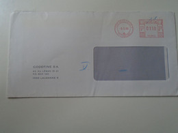 ZA401.6 Switzerland Suisse -cancel 1989  Lausanne -Codefine S.A.  - Ema -red Meter - Frankeermachinen