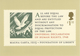 Great Britain 2015 PHQ Card Sc 3407 1.52pd Dove, UN Declaration Of Human Rights Quote - Cartes PHQ