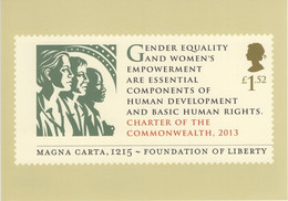 Great Britain 2015 PHQ Card Sc 3408 1.52pd Women, Charter Of The Commonwealth Quote - PHQ Karten