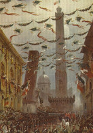 CARTOLINA  TORINO,PIEMONTE,MUSEO NAZIONALE DEL RISORGIMENTO-INGRESSO IN BOLOGNA DI S.M.IL RE 1 05 1860,VIAGGIATA 1960 - Museums