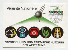 MC 099092 UNO VIENNA - Wien - Erforschung Und Friedliche Nutzung Des Weltraums - 1982 - Maximumkarten