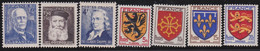 France   .   Y&T   .   7 Timbres     .     **     .     Neuf Avec Gomme D' Origine Et SANS Charnière - Unused Stamps