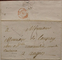 11 Février 1810  Précurseur Chollet Cholet Angers Tad Type 1 Cover - 1801-1848: Vorläufer XIX