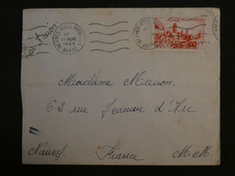 BJ14 MAROC BELLE  LETTRE   1949 PAR AVION MEKNES A  NANCY FRANCE +++ AFFRANCH. INTERESSANT - Cartas & Documentos