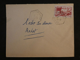 BJ14 MAROC BELLE LETTRE  1942 KHEMICHET  A  RABAT +CACHET HEXAGONAL + AFFRANCH. INTERESSANT - Storia Postale