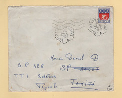 Batiment Base Maine - 25-8-1966 - Papeete Tahiti - Poste Navale - Posta Marittima
