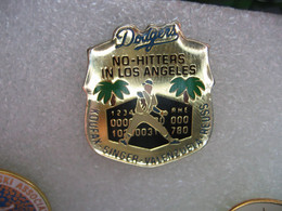 Pin's Des Dodgers De Los Angeles (Baseball). No-Hitters In Los Angeles. Joueurs: Koufax-Singer-Valenzuela-Reuss - Baseball