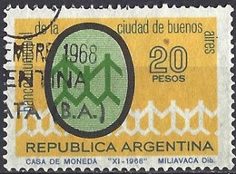 Argentina 1968 - Mi 1012 - YT 826 ( Banco De La Ciudad Buenos Aires ) - Oblitérés