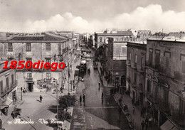 Delcampe - MARSALA - VIA ROMA F/GRANDE NONVIAGGIATA  ANIMAZIONE - Marsala