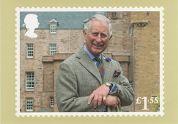 Great Britain 2018 PHQ Card Sc 3801e 1.55pd Princes Charles At Castle Of May 70th Birthday - Tarjetas PHQ