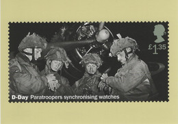 Great Britain 2019 PHQ Card Sc 3855 1.35pd D-Day Paratroopers Synch Watches - PHQ Karten