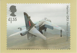 Great Britain 2019 PHQ Card Sc 3845d 1.55pd Harrier GR3 Vertical Landing - Carte PHQ