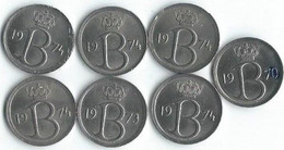 MM683 - BELGIË - BELGIUM - 7 X 25 CENTIMES -  FRANS - 1970 - 1973 - 1974 - 25 Centimes