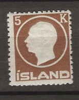 1912 MNH Iceland Mi 75 Postfris** - Ungebraucht