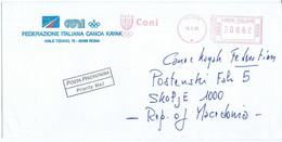 Italy Cover - Federazione Italiana Canoa Kayak ,canoe,canceled 2005,red Metter Stamp Coni,Olympic Games Logo - Kanu