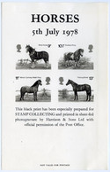 BLACK PRINT - HORSES, 1978 : HARRISON & SONS - Probe- Und Nachdrucke