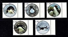 Ross Dependency (NZ) 2014 Penguins Right Marginal Set Of 5 Used - Oblitérés