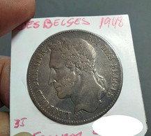 BELGIUM 5 FRANCS 1848 KM# 3.2 LEOPOLD PREMIER ROI DES BELGES (LR-26) - 5 Francs