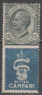 ITALIA 1925 - Pubblicitari - 15 C. Bitter Campari **          (g8993) - Reklame