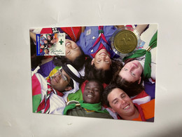 (1 N 18) Australia - Scouts Centenary Maxicard 2008 + 2008 Scout Centenary $ 1.00 Coin (matching) - Dollar