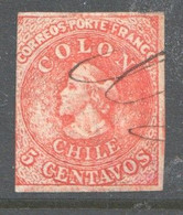 1865  Columbus 5 Cts Santiago Print  Sc 14  Used - Chile