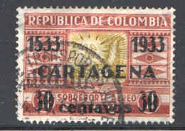 1933  400th Anniversary Of Catagena  Sc C111 Used - Kolumbien