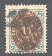 Danish West Indies  1874  10 Cents  Sc 10 Used - Dänische Antillen (Westindien)