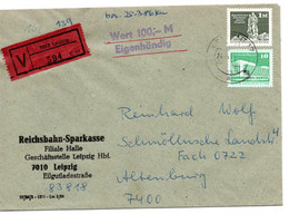 62722 - DDR - 1984 - 1M Kl.Bauten MiF A WBf (14g/100M) Eigenhaendig LEIPZIG -> Altenburg - Lettres & Documents