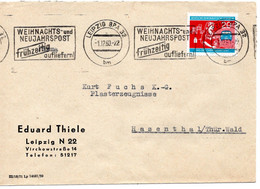 62762 - DDR - 1960 - 20Pfg Tag Des Chemiearbeiters EF A Bf LEIPZIG - ... -> Hasenthal - Chimica