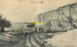 89 Soucy, Les Carrières, Groupe Et Troupeau De Moutons, Affranchie 1908 - Soucy