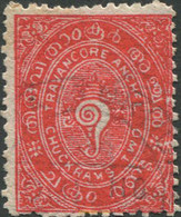 662889 USED TRAVANCORE 1889 ESCUDOS - Travancore