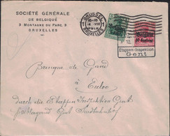 GUERRE 39-45 - BELGIQUE - OCCUPATION - BRUXELLES - 4-8-1916 - ETAPPEN - INSPEKTION - LETTRE POUR GANT. - Armée Allemande