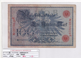 GERMANIA IMPERO 100 MARK 1908 P 33 - 100 Mark