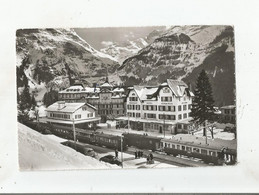 Delcampe - GRINDELWALD (1037 M) BAHNHOF 92 (GARE AVEC TRAINS) - Grindelwald