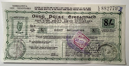 Ireland RARE "Irish Postal Order" 8s 1967 Used  (postal Note Stationery Money Irlande Irland Bon Postal Entier - Postal Stationery