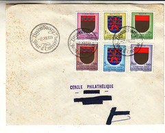Luxembourg - Lettre FDC De 1959 - Oblit Luxembourg - Caritas - Armoiries - Valeur 20 Euros - 1940-1944 Occupation Allemande