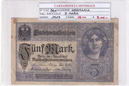 GERMANIA IMPERO 5 MARK 1917 P 56A - 5 Mark