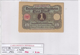 GERMANIA WEIMAR 1 MARK 1920 P 58 - 1 Mark