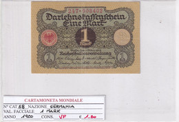GERMANIA WEIMAR 1 MARK 1920 P 58 - 1 Mark