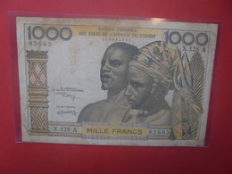 Afrique De L'Ouest (Côte D'Ivoire) 1000 Francs 1959-1965 Signature N°10 Circuler (B.28) - West African States