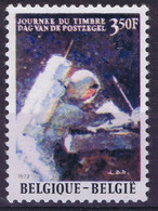 Belgium Space 1972 Apollo 15. Stamp Day. First Canceling On The Moon. - Otros & Sin Clasificación