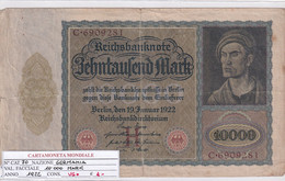 GERMANIA WEIMAR 10'000 MARK 1922 P 70 - 10000 Mark