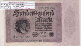 GERMANIA WEIMAR 100'000 MARK 1923 P 83 - 100.000 Mark