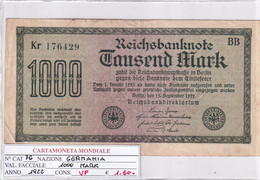 GERMANIA WEIMAR 1'000 MARK 1922 P 76 - 1.000 Mark