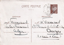 France Entiers Postaux - 80c Pétain Oblitéré Algérie - Standard Postcards & Stamped On Demand (before 1995)