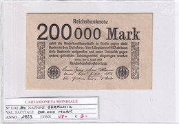GERMANIA WEIMAR 200'000 MARK 1923 P 100 - Other & Unclassified