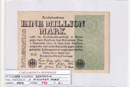 GERMANIA WEIMAR 1 MILLION MARK 1923 P 102B - 1 Million Mark