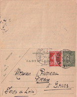 France Entiers Postaux - Carte Lettre 15c Semeuse - Cartoline-lettere