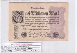 GERMANIA WEIMAR 2 MILLIONEN MARK 1923 P 104 - 2 Miljoen Mark